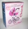 1102597 Коляска 603 для кукол розовая в коробке 81*45,5*59см Chica&Chico
