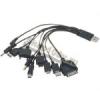 10-в-1 Питание от порта USB зарядный кабель для IPOD / PSP / Сотовые телефоны