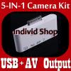 Адаптер для iPad  5in1 (USB, SD, MicroSD, mini USB, 3,5mm AV out)