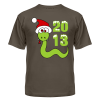 Мужская футболка Новогодняя змейка 2013