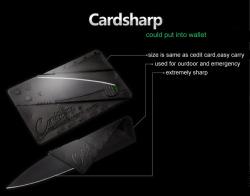 Сверхтонкий складной нож-кредитка CardSharp. Легкий, компактный, из...