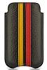 Чехол для iPhone 4/4S Beyzacases Slimline Stripes (flo black/yellow & red) BZ16358