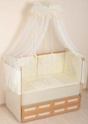 Комплект в кроватку для новорожденного Облачка, 7 предметов, ИП...