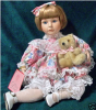 NELLIE Seated w/TEDDY BEAR by DESIGN DEBUT Doll
