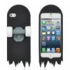 Skateboard Style Protective Silicone Back Case for iPhone 5 - Black