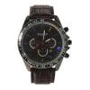 ысокое качество кварцевые часы браслет кожаный чехол с полосы час знаков и дате 8128-2 (коричневый)