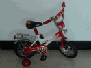 45449 Велосипед детский "MUSTANG"14" белый+красный BU14P-2 (серебр./красный)
