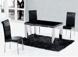 Стеклянные столы для кухни JL001 коричневый, черный киев