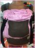 Слинг-рюкзак розово-коричневый