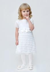 Платье ясельное 1N2-3, белый, 92-116