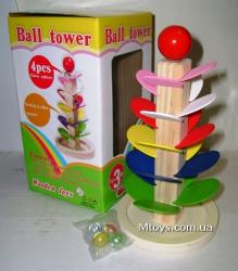 Деревян. игрушка J 002-3077 (60шт/2) 4 шарика