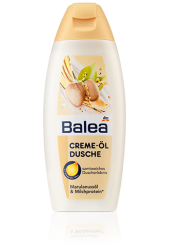 Balea крем-масло для душа с молочным протеином и маслом миндаля.
