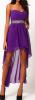 Фиолетовое платье с асимметричным подолом