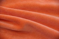 Ткань ВЕЛЮР стрейч, ярко-оранжевый