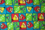 Ткань Флис (Polarfleece) детский принт "Angry Birds" (клетка)