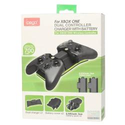 XBox One Charging Station Dual Controller + Battery pack 700mAH Black