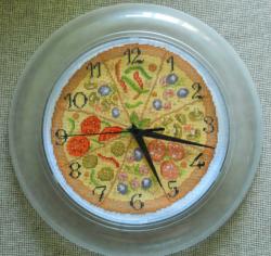часы - пицца