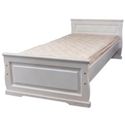 Кровать массив сосны , белая эмаль.