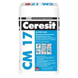 Клей плиточный высокоэластичный Ceresit СМ 17 25 кг.