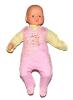 Ползунки для новорожденной девочки, со вшитым носочком, застежки кнопки на плечиках и на ножках по внутреннему шву.
