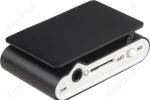 Black Metal Case Blue Screen MP3 Player w Metal Clip+ 8 GB Micro SD/TF...