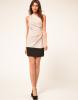 One Shoulder Dress With Contrast Band