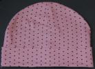 Трикотажная шапочка для девочки, цвет розовый в горох