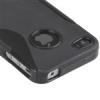 Черный TPU мягкий защитный корпус назад для iPhone 4G 4S
