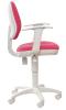 Кресло CH-W356AXSN розовая обивка белый пластик