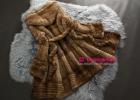 Пальто из вязаного меха норки