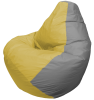 Кресло-мешок "Груша Макси" желто-серое