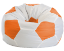 Кресло-мешок "Мяч Стандарт" бело-оранжевое