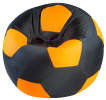 Кресло-мешок "Мяч Стандарт" черно-оранжевый