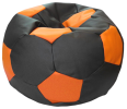 Кресло-мешок "Мяч Стандарт" черно-оранжевое