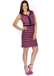Платье Хэйзи для кормящих, фиолетовое в ромбик