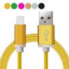 1.5 м роскошные металл плетеный мобильный телефон кабели зарядки USB кабель зарядного данных для iPhone 5 5S