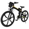 ANCHEER Folding Electric Mountain Bike with 26" Super Lightweight Magnesium Alloy 6 Spokes Integrated Wheel, Large Capacity Lithium-Ion Battery (36V 250W), Premium Full Suspension and Shimano Gear