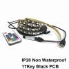 USB DC 5M 5050 300leds LED Strip RGB Light TV Background Lighting Kit + 3/17/ 24/44 Key Remote Controller Black pcb TV PC led strip