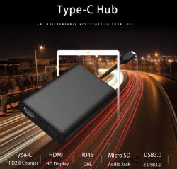 Firstsing USB C USB3.1 HUB Splitter Type C to SD TF Card Reader USB3.0...