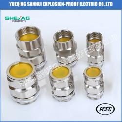 Double compression armored brass cable gland IP66