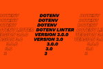 Что нового в dotenv — linter v3.0.0?