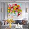 100% Hand-painted abstract canvas oil painting...