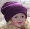 Трикотажная шапочка для девочки, цвет пурпурный